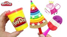 Fun Play Doh Popsicle Easy To Learn How To Make Rainbow Ice Cream for Peppa Pig Toys Video for Kids