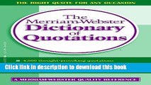 Ebook Merriam-Webster s Dictionary of Quotations Full Online