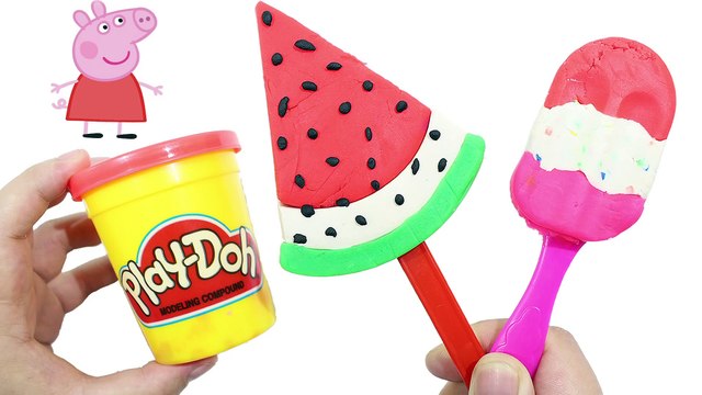 Play Doh Popsicle Ice Cream Locorice Set Toys Peppa Pig Funny Toys Easy To Clay Fun and Creative Video for Kids