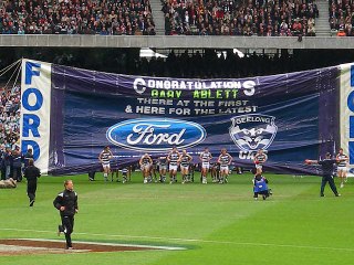 Melbourne players take time to enjoy drought-breaking win over Hawthorn