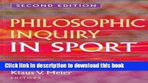 Books Philosophic Inquiry in Sport Free Online