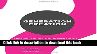 [Read PDF] Generation Creation: Creativity in the age of everything. Ebook Free