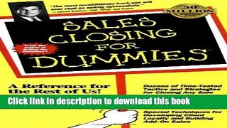 [Read PDF] Sales Closing For Dummies Download Online
