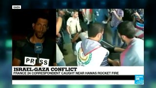 France 24 correspondent caught near Hamas rocket fire