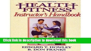 Ebook Health Fitness Instructor s Handbook Free Online