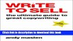 [Read PDF] Write to Sell: The Ultimate Guide to Great Copywriting Ebook Online