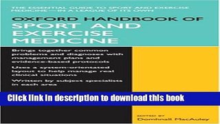 Books Oxford Handbook of Sport and Exercise Medicine Full Online