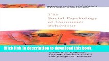 [Read PDF] The Social Psychology of Consumer Behaviour (Applying Social Psychology) Ebook Free