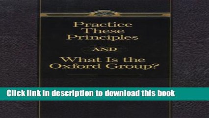 Learn the Principles of the Oxford Group – Free PDF Download 📘