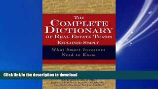 FAVORIT BOOK The Complete Dictionary of Real Estate Terms Explained Simply: What Smart Investors