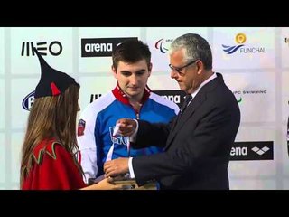 Men's 100m Backstroke S7  | Medals Ceremony | 2016 IPC Swimming European Open Championships Funchal
