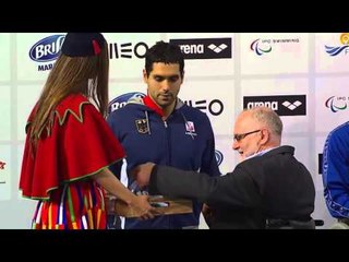 Men's 100m Backstroke S6 | Medals Ceremony | 2016 IPC Swimming European Open Championships Funchal