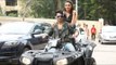 Varun Dhawan Parineeti Chopra Riding ATV On Mumbai Roads For Dishoom Promotions