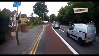 White Van Bus Lane Dangerous Passing FE55 WAA