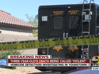 Three-year-old's death being called 'violent'