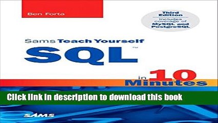 [Popular] Book Sams Teach Yourself SQL in 10 Minutes (3rd Edition) Free Download