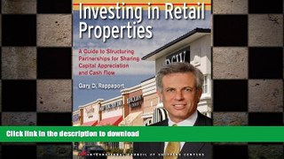 FAVORIT BOOK Investing in Retail Properties a Guide to Structuring Partnerships for Sharing
