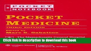 [PDF] Pocket Medicine: The Massachusetts General Hospital Handbook of Internal Medicine (Pocket