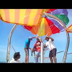 Paragliding / Parasailing In The Arabian Sea At Goa...!!!