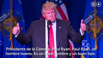 Donald Trump apoya a Paul Ryan