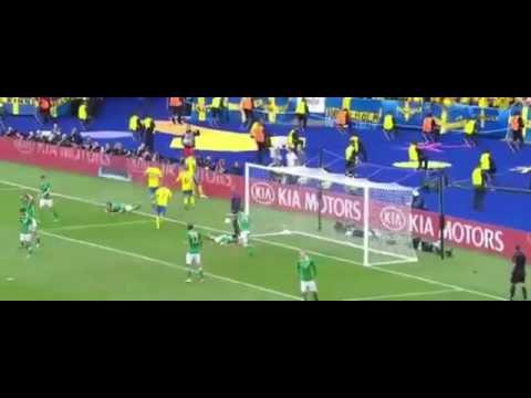 هدف التعادل لمنتخب السويد على منتخب ايرلندا 1-1