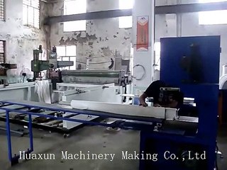 Semi automatic band saw cutting toilet tissue paper kitchen towel roll machine manual