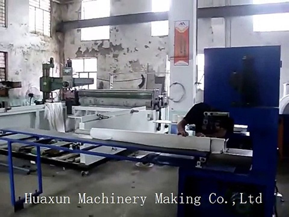 Semi automatic band saw cutting toilet tissue paper kitchen towel roll machine manual