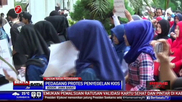 Kios Disegel, Ratusan Pedagang Demo di Kantor Wali Kota Bogor