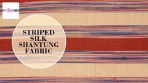 Striped Silk Shantung Fabric by NY Designer Fabrics