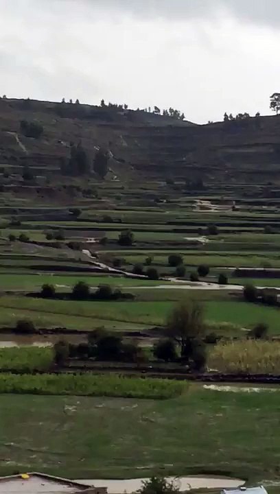 الثلوج في مدينة اب اليمن منظر روعة yemen ibb اوروباء اليمن