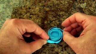 LONGER SPIN--20 seconds! 'Self-Winding' Flashing Spinning Origami 5 - Octagonal Flasher-Spinner
