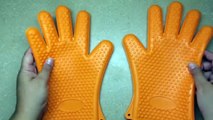 Homitt BBQ Grilling Gloves, Silicone Heat Resistant Oven Mitts