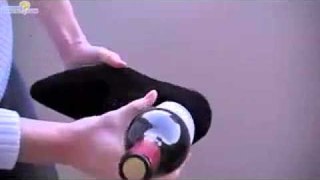 How to open a bottle of wine with a shoe
