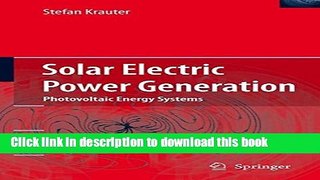 [PDF] Solar Electric Power Generation - Photovoltaic Energy Systems: Modeling of Optical and