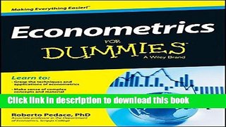 [PDF] Econometrics For Dummies Download Online
