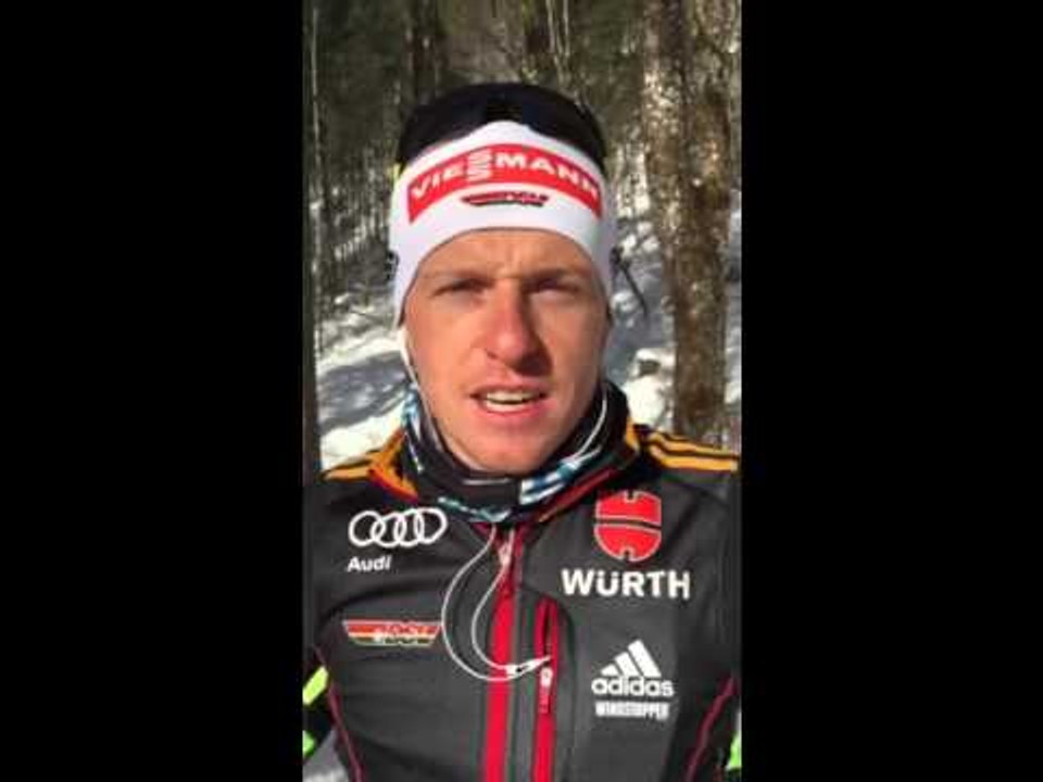 Florian Graf sends video message to IPC Nordic skiers