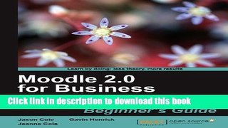 [Popular] Book Moodle 2.0 for Business Beginner s Guide Full Online