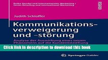 [PDF] Kommunikationsverweigerung und -stÃ¶rung: Analyse der Auswirkung eines neuen PhÃ¤nomens auf