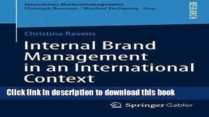 [PDF] Internal Brand Management in an International Context (Innovatives Markenmanagement) E-Book