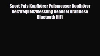 Sport Puls KopfhÃ¶rer Pulsmesser KopfhÃ¶rer Herzfrequenzmessung Headset drahtlose Bluetooth HiFi