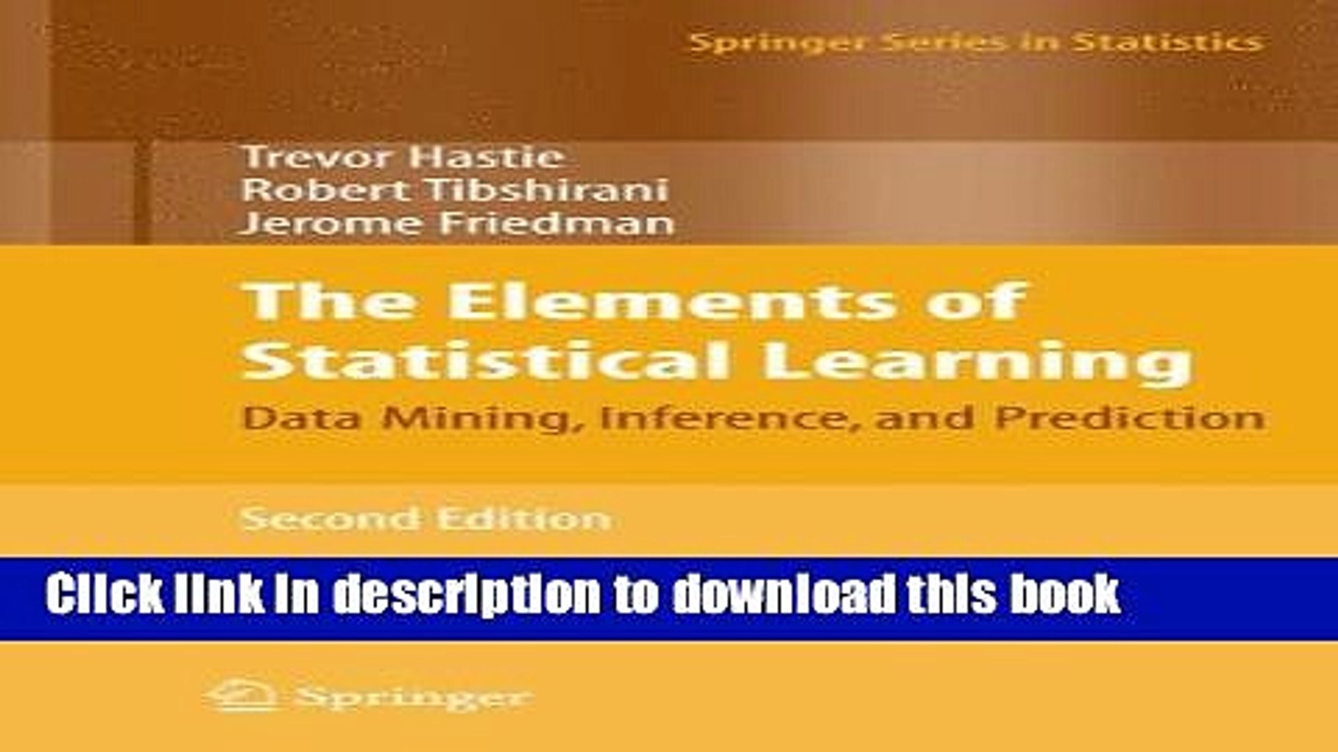 statistical learning and data mining