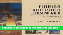 [Reading] Florida Real Estate Exam Manual: For Sales Associates   Brokers New Online