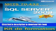 [Popular] E_Books Examen 70-432 : ImplÃ©mentation et maintenance de SQL Server 2008 (Kit de