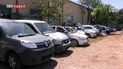 Darbe girişiminde hasar gören araçlar