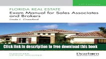 [Reading] Florida Real Estate Exam Manual: For Sales Associates and Brokers, 33rd Edition Ebooks