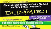 [Popular Books] Syndicating Web Sites with RSS Feeds For Dummies Free Online