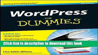 [Popular Books] WordPress For Dummies Full Online
