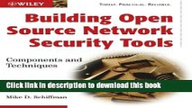 [Popular] E_Books Building Open Source Network Security Tools: Components and Techniques Free