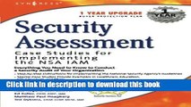 [Popular] Book Security Assessment: Case Studies for Implementing the NSA IAM Free Download