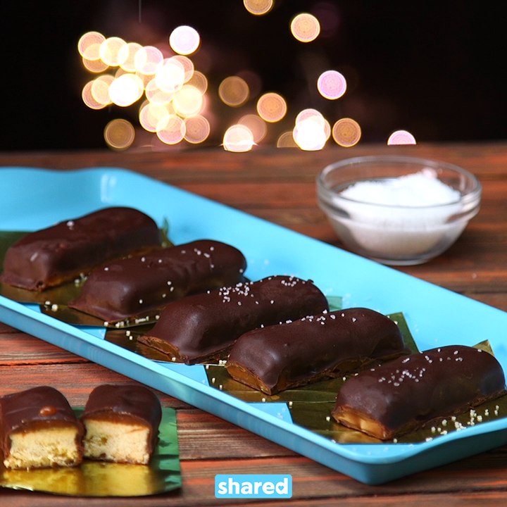 Dark Chocolate Caramel Twix Bars